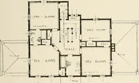 An illustration from Homes of moderate size; a collection of photographs and plans of modern suburban and country homes, following the colonial, Italian and English architectural styles, and arranged accordingly (1921)