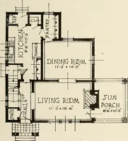 An illustration from Homes of moderate size; a collection of photographs and plans of modern suburban and country homes, following the colonial, Italian and English architectural styles, and arranged accordingly (1921)