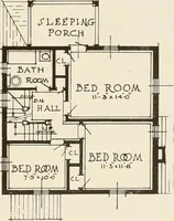 An illustration from Homes of moderate size; a collection of photographs and plans of modern suburban and country homes, following the colonial, Italian and English architectural styles, and arranged accordingly (1921)