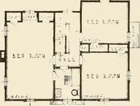 An illustration from Homes of moderate size; a collection of photographs and plans of modern suburban and country homes, following the colonial, Italian and English architectural styles, and arranged accordingly (1921)