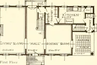An illustration from Homes of moderate size; a collection of photographs and plans of modern suburban and country homes, following the colonial, Italian and English architectural styles, and arranged accordingly (1921)
