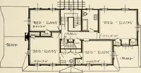 Picture 31 of 162 from Homes of moderate size; a collection of photographs and plans of modern suburban and country homes, following the colonial, Italian and English architectural styles, and arranged accordingly (1921), leaf 42