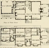An illustration from Homes of moderate size; a collection of photographs and plans of modern suburban and country homes, following the colonial, Italian and English architectural styles, and arranged accordingly (1921)