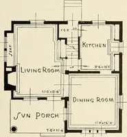 An illustration from Homes of moderate size; a collection of photographs and plans of modern suburban and country homes, following the colonial, Italian and English architectural styles, and arranged accordingly (1921)