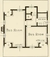 An illustration from Homes of moderate size; a collection of photographs and plans of modern suburban and country homes, following the colonial, Italian and English architectural styles, and arranged accordingly (1921)