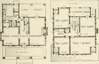 An illustration from Homes of moderate size; a collection of photographs and plans of modern suburban and country homes, following the colonial, Italian and English architectural styles, and arranged accordingly (1921)