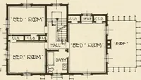 An illustration from Homes of moderate size; a collection of photographs and plans of modern suburban and country homes, following the colonial, Italian and English architectural styles, and arranged accordingly (1921)