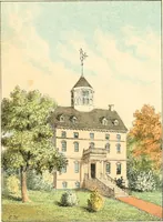 An illustration from Homes of our forefathers in Boston. Old England and Boston, New England (1889)