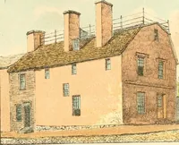 An illustration from Homes of our forefathers in Boston. Old England and Boston, New England (1889)