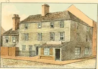 An illustration from Homes of our forefathers in Boston. Old England and Boston, New England (1889)