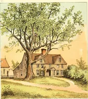 An illustration from Homes of our forefathers in Boston. Old England and Boston, New England (1889)