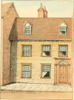 An illustration from Homes of our forefathers in Boston. Old England and Boston, New England (1889)