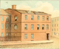 An illustration from Homes of our forefathers in Boston. Old England and Boston, New England (1889)