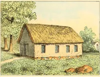 An illustration from Homes of our forefathers in Boston. Old England and Boston, New England (1889)