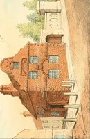 An illustration from Homes of our forefathers in Boston. Old England and Boston, New England (1889)