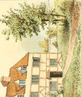 An illustration from Homes of our forefathers in Boston. Old England and Boston, New England (1889)