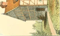 An illustration from Homes of our forefathers in Boston. Old England and Boston, New England (1889)