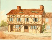 An illustration from Homes of our forefathers in Boston. Old England and Boston, New England (1889)