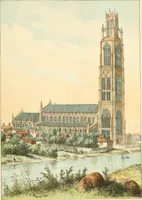 An illustration from Homes of our forefathers in Boston. Old England and Boston, New England (1889)