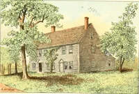 An illustration from Homes of our forefathers in Boston. Old England and Boston, New England (1889)