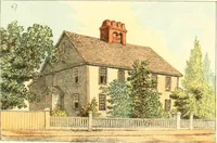 An illustration from Homes of our forefathers in Boston. Old England and Boston, New England (1889)