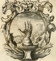 An illustration from Homo et ejus partes figuratus & symbolicus, anatomicus, rationalis, moralis, mysticus, politicus, & legalis : collectus et explicatus cum figuris, symbolis, anatomiis, factis, emblematicus, moralibus, mysticis, proverbiis, hieroglyphicis, prodigiis, simulacris, statuis, historiis, ritibus, observationibus, moribus, numismatibus, dedicationibus, signaturis, significationibus literarum, epithetis, fabulis, miris, physiognomicis, & somniis ; reflexionibus et declarationibus tam ex sacris quàm profanis auctoribus desumptis (1695)