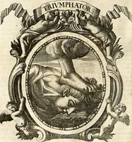 Picture 54 of 63 from Homo et ejus partes figuratus & symbolicus, anatomicus, rationalis, moralis, mysticus, politicus, & legalis : collectus et explicatus cum figuris, symbolis, anatomiis, factis, emblematicus, moralibus, mysticis, proverbiis, hieroglyphicis, prodigiis, simulacris, statuis, historiis, ritibus, observationibus, moribus, numismatibus, dedicationibus, signaturis, significationibus literarum, epithetis, fabulis, miris, physiognomicis, & somniis ; reflexionibus et declarationibus tam ex sacris quàm profanis auctoribus desumptis (1695), leaf 375