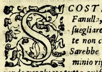 An illustration from Honesta schiava : comedia (1601)