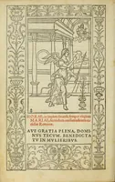 An illustration from Horae in laudem beatiss. semper virginis Mariae, secundum consuetudinem curiae Romanae, vbi orthographia, puncta, & accentus suis locis habentur (1525)