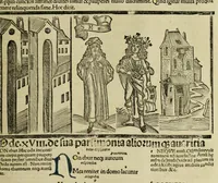 An illustration from Horatij Flacci Venusini. Poete lirici Opera : cu[m] quibusdam annotatio[n]ib[us]. Imaginibusq[ue] pulcherrimis. aptisq[ue] ad Odaru[m] concentus & sententias