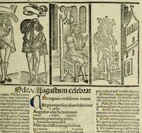 An illustration from Horatij Flacci Venusini. Poete lirici Opera : cu[m] quibusdam annotatio[n]ib[us]. Imaginibusq[ue] pulcherrimis. aptisq[ue] ad Odaru[m] concentus & sententias