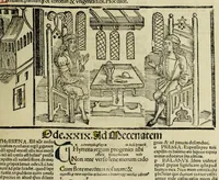 An illustration from Horatij Flacci Venusini. Poete lirici Opera : cu[m] quibusdam annotatio[n]ib[us]. Imaginibusq[ue] pulcherrimis. aptisq[ue] ad Odaru[m] concentus & sententias