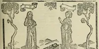 An illustration from Horatij Flacci Venusini. Poete lirici Opera : cu[m] quibusdam annotatio[n]ib[us]. Imaginibusq[ue] pulcherrimis. aptisq[ue] ad Odaru[m] concentus & sententias