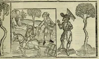 An illustration from Horatij Flacci Venusini. Poete lirici Opera : cu[m] quibusdam annotatio[n]ib[us]. Imaginibusq[ue] pulcherrimis. aptisq[ue] ad Odaru[m] concentus & sententias