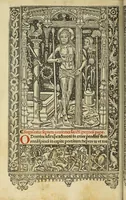 An illustration from Hore dive [vir]ginis Marie : s[e]c[un]d[u]m veru[m] vsum romanu[m], cum aliis multis folio sequenti notatis, vna cum figuris apocalipsis post figuras Biblie recenter insertis (1505)
