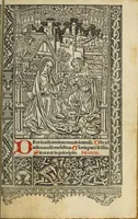 An illustration from Hore dive [vir]ginis Marie : s[e]c[un]d[u]m veru[m] vsum romanu[m], cum aliis multis folio sequenti notatis, vna cum figuris apocalipsis post figuras Biblie recenter insertis (1505)