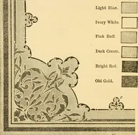 An illustration from House decoration : comprising whitewashing, paperhanging, painting, etc. (1897)