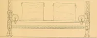 An illustration from House furnishing, decorating and embellishing assistant. Consisting of original designs in the Grecian, Italian, renaissance, Louis-quatorze, gothic, Tudor, and Elizabethan styles .. (1847)