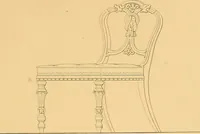 An illustration from House furnishing, decorating and embellishing assistant. Consisting of original designs in the Grecian, Italian, renaissance, Louis-quatorze, gothic, Tudor, and Elizabethan styles .. (1847)