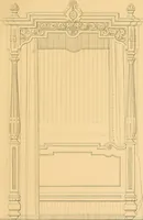 An illustration from House furnishing, decorating and embellishing assistant. Consisting of original designs in the Grecian, Italian, renaissance, Louis-quatorze, gothic, Tudor, and Elizabethan styles .. (1847)