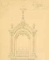 Picture 12 of 74 from House furnishing, decorating and embellishing assistant. Consisting of original designs in the Grecian, Italian, renaissance, Louis-quatorze, gothic, Tudor, and Elizabethan styles .. (1847), leaf 42