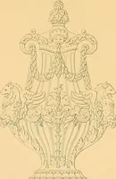 An illustration from House furnishing, decorating and embellishing assistant. Consisting of original designs in the Grecian, Italian, renaissance, Louis-quatorze, gothic, Tudor, and Elizabethan styles .. (1847)