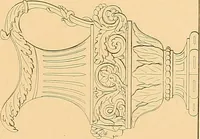 An illustration from House furnishing, decorating and embellishing assistant. Consisting of original designs in the Grecian, Italian, renaissance, Louis-quatorze, gothic, Tudor, and Elizabethan styles .. (1847)