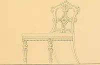 An illustration from House furnishing, decorating and embellishing assistant. Consisting of original designs in the Grecian, Italian, renaissance, Louis-quatorze, gothic, Tudor, and Elizabethan styles .. (1847)