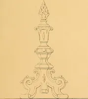An illustration from House furnishing, decorating and embellishing assistant. Consisting of original designs in the Grecian, Italian, renaissance, Louis-quatorze, gothic, Tudor, and Elizabethan styles .. (1847)