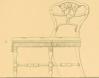 An illustration from House furnishing, decorating and embellishing assistant. Consisting of original designs in the Grecian, Italian, renaissance, Louis-quatorze, gothic, Tudor, and Elizabethan styles .. (1847)
