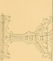 An illustration from House furnishing, decorating and embellishing assistant. Consisting of original designs in the Grecian, Italian, renaissance, Louis-quatorze, gothic, Tudor, and Elizabethan styles .. (1847)