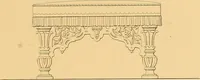 An illustration from House furnishing, decorating and embellishing assistant. Consisting of original designs in the Grecian, Italian, renaissance, Louis-quatorze, gothic, Tudor, and Elizabethan styles .. (1847)