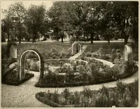 An illustration from House & garden's book of gardens; containing over four hundred illustrations of special flower types, plans and suggestions for landscape work, a complete gardener's calendar of the year's activities, planting and spraying tables, and a portfolio of beautiful gardens in varied sections of the United States and foreign countries (1921)