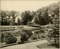 An illustration from House & garden's book of gardens; containing over four hundred illustrations of special flower types, plans and suggestions for landscape work, a complete gardener's calendar of the year's activities, planting and spraying tables, and a portfolio of beautiful gardens in varied sections of the United States and foreign countries (1921)